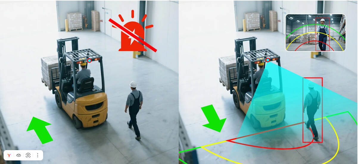 Расстояние обнаружения пешеходов