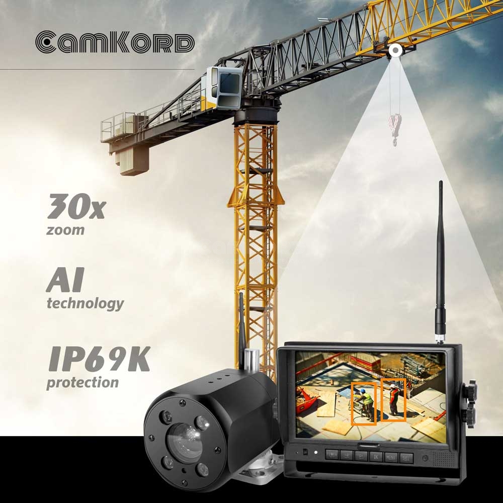 1080P 30x зум беспроводная AI камера видеонаблюдения для крана 1080P 30x зум беспроводная AI камера видеонаблюдения для крана