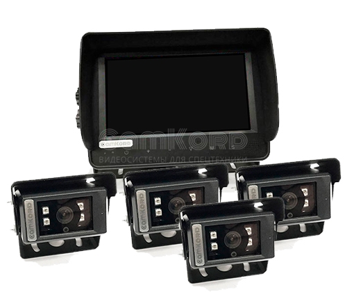 AI камера 4шт. + Монитор 7" AI камера 4шт. + Монитор 7"